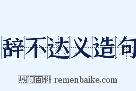 辞不达义造句是什么意思的图片
